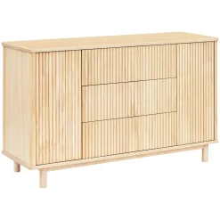 Hot Pogo Tambour Assembled Dresser - Blonde Storage Furniture