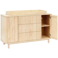 Hot Pogo Tambour Assembled Dresser - Blonde Storage Furniture