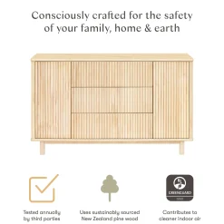 Hot Pogo Tambour Assembled Dresser - Blonde Storage Furniture