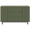 Outlet Pogo Tambour Assembled Dresser - Olive Storage Furniture
