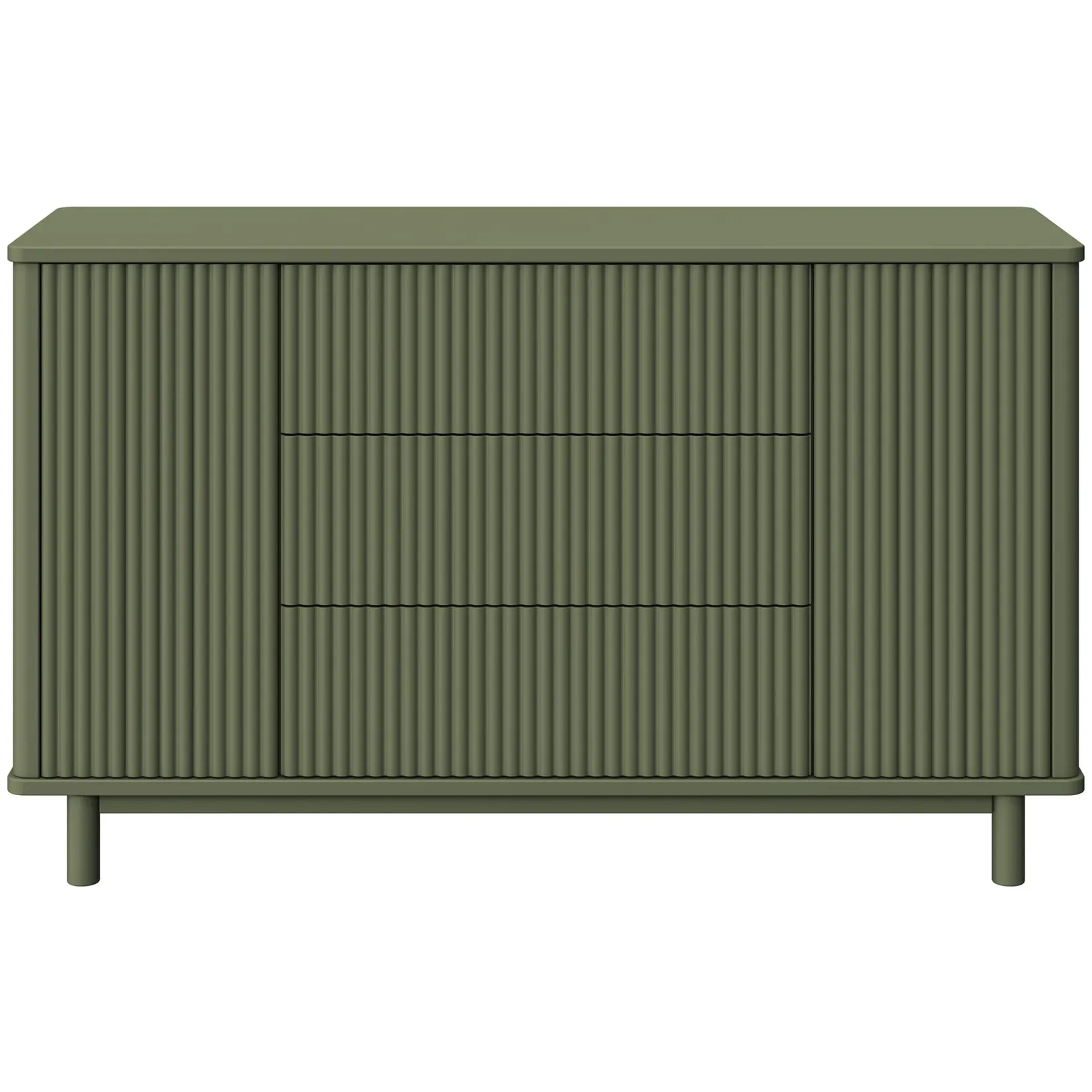 Outlet Pogo Tambour Assembled Dresser - Olive Storage Furniture