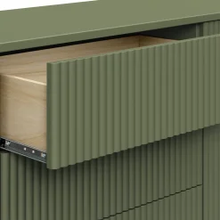 Outlet Pogo Tambour Assembled Dresser - Olive Storage Furniture