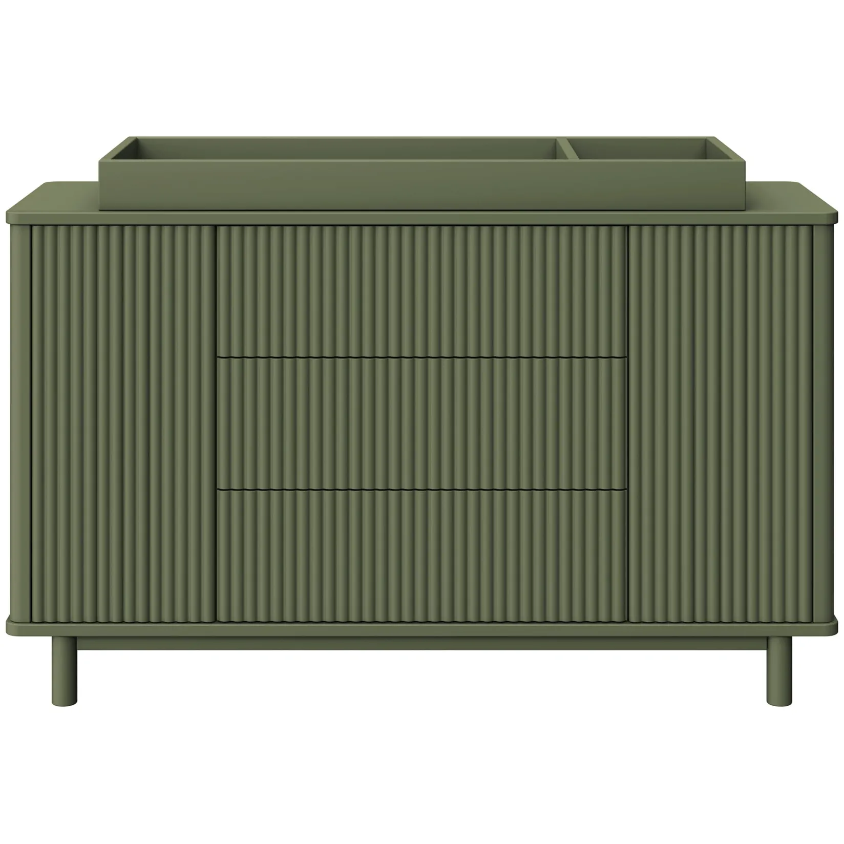 Outlet Pogo Tambour Assembled Dresser - Olive Storage Furniture