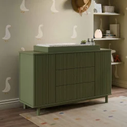 Outlet Pogo Tambour Assembled Dresser - Olive Storage Furniture