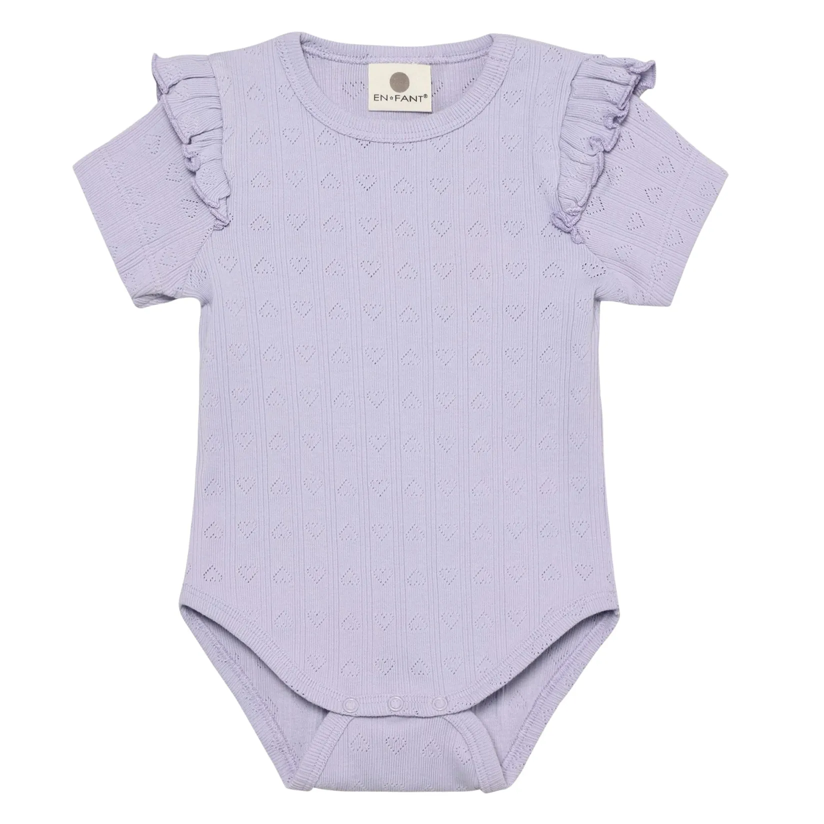 Tops>En Fant Pointelle Bodysuit 6-24m Lilac