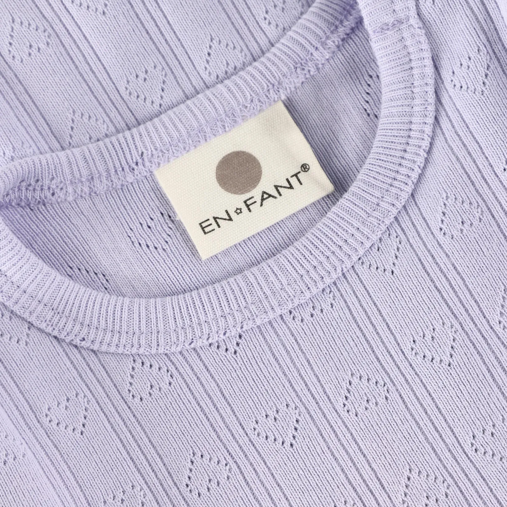 Tops>En Fant Pointelle Bodysuit 6-24m Lilac