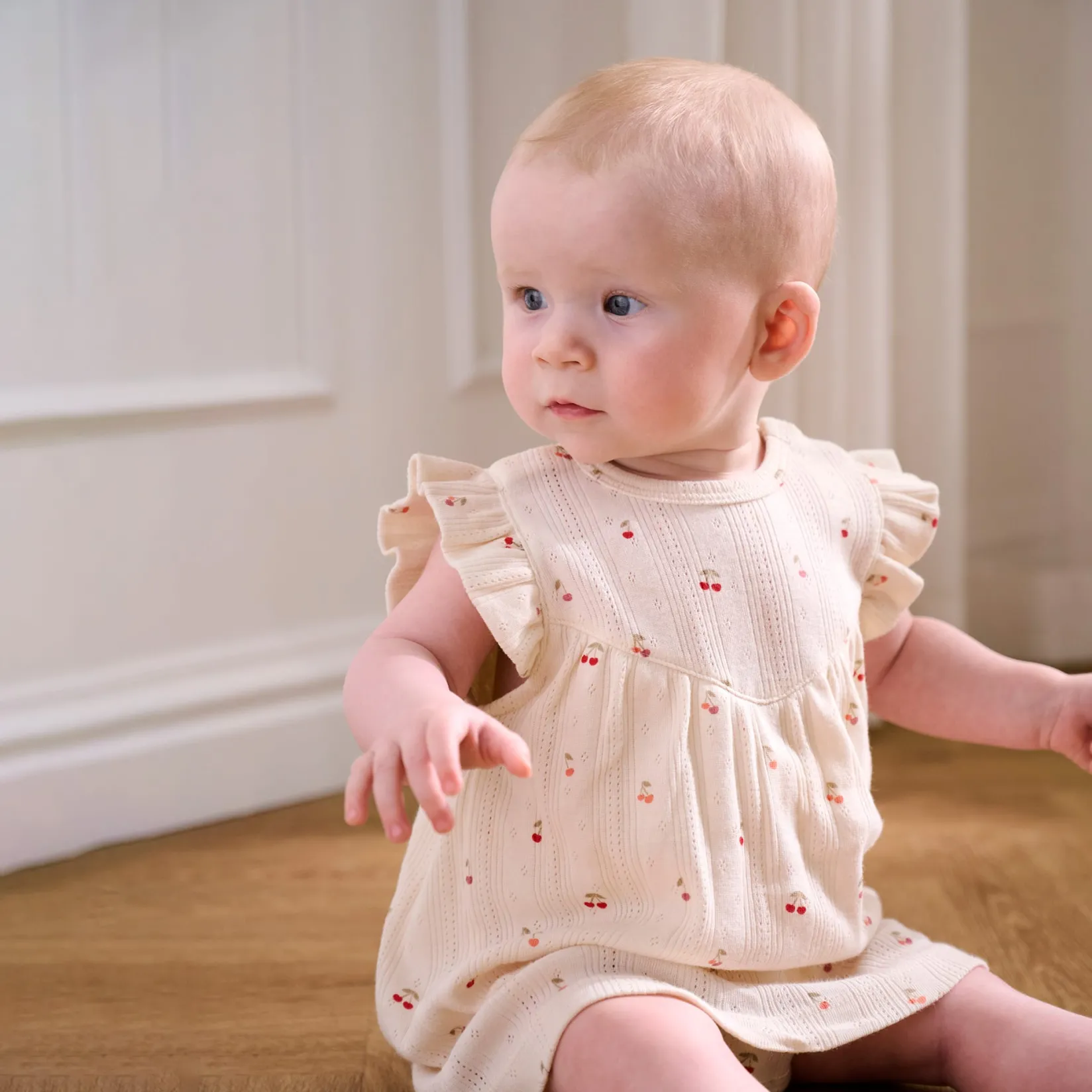 Dresses, Skirts & Outfits>Fixoni Pointelle Dress 6-24m Ivory