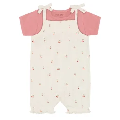 Dresses, Skirts & Outfits>Fixoni Pointelle Overall Set 6-24m Ivory