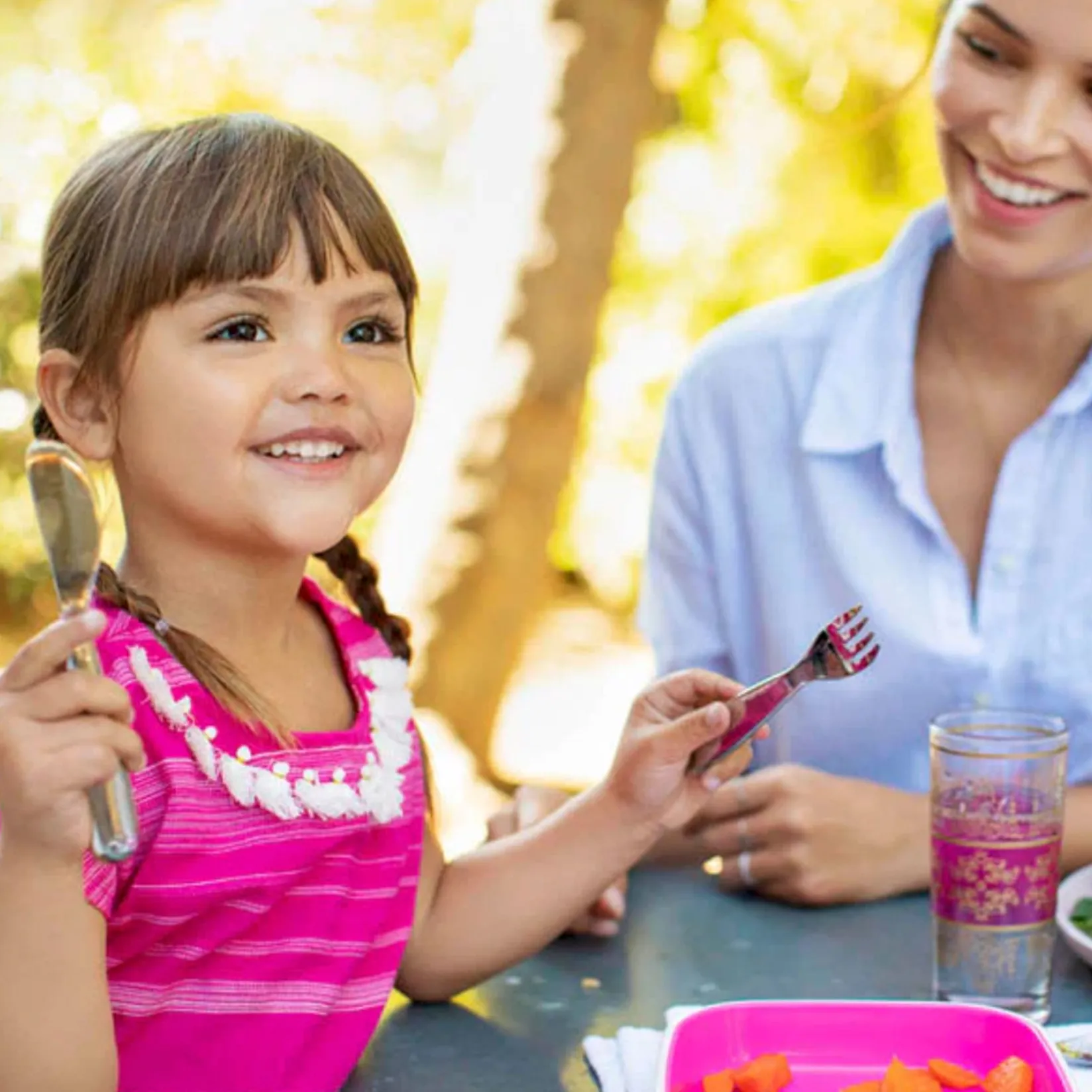 Breastfeeding|Tableware>Munchkin Polish™ Stainless Steel Toddler Fork, Knife & Spoon Set