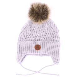 Beanies>Rising Sun Pompom Knit Beanie 12-24m