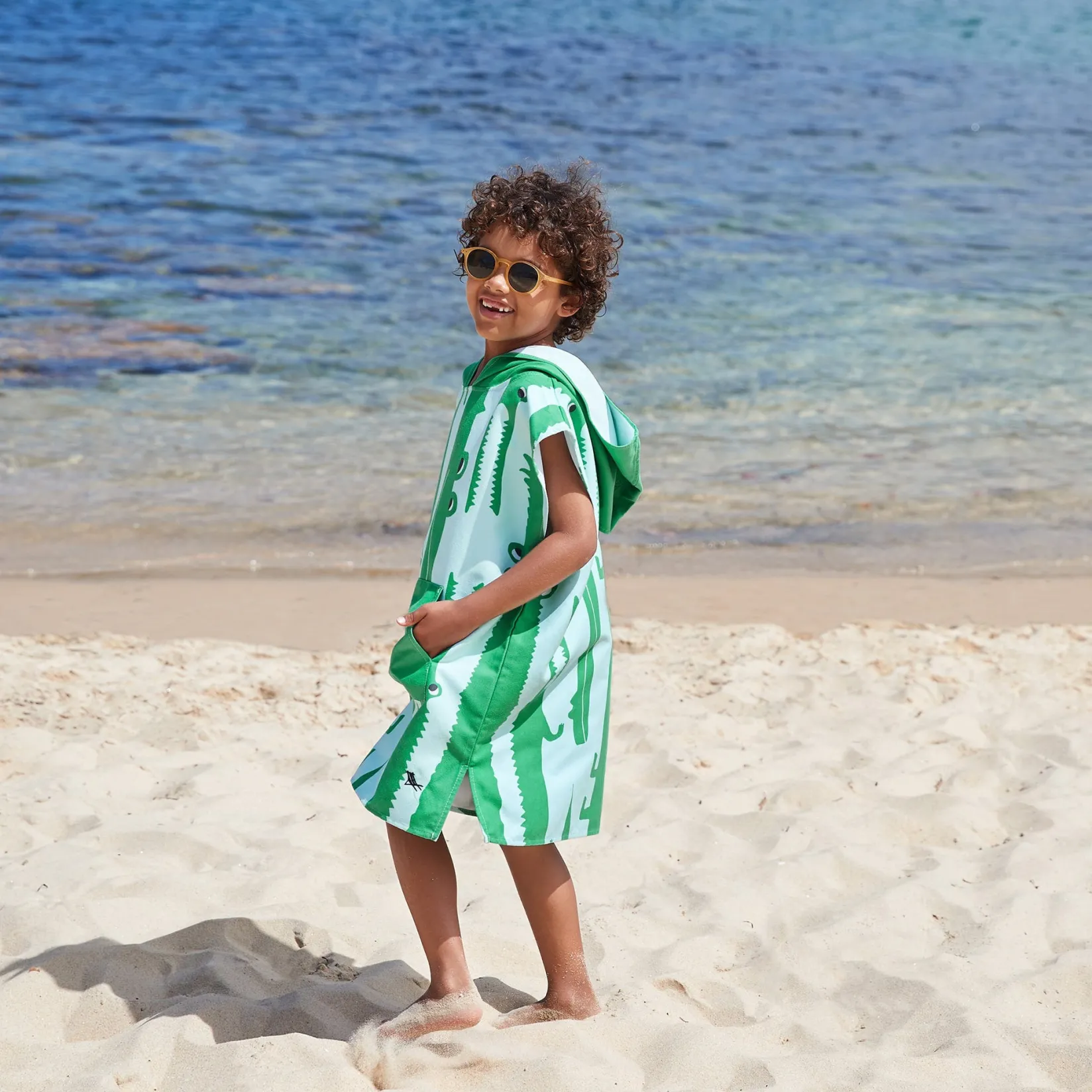 Summer Activities|Outdoors & Travel>Dock u0026 Bay Poncho - Kids - Laters Gators - Small (Age 3 to 5)