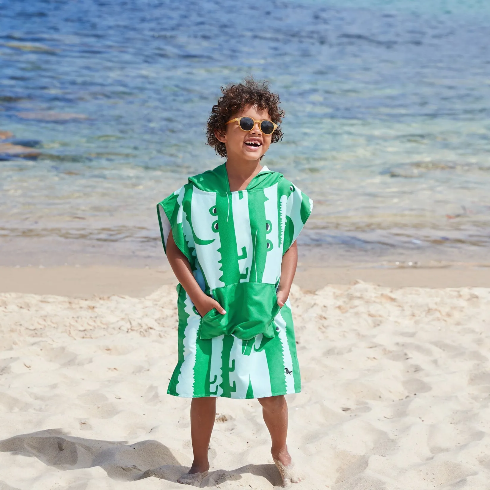 Summer Activities|Outdoors & Travel>Dock u0026 Bay Poncho - Kids - Laters Gators - Small (Age 3 to 5)