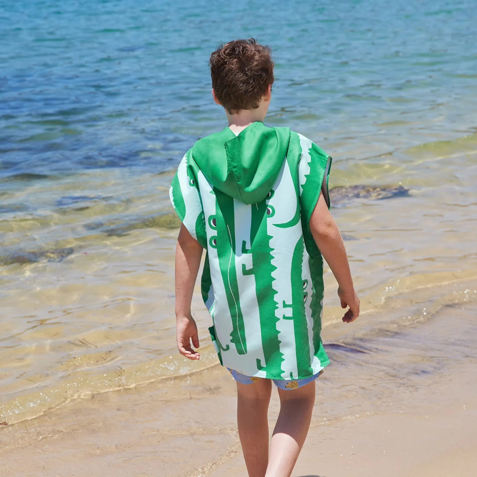 Summer Activities|Outdoors & Travel>Dock u0026 Bay Poncho - Kids - Laters Gators - Small (Age 3 to 5)