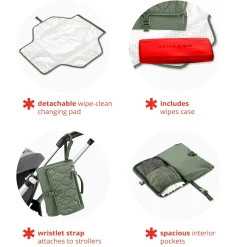 Portable Changing Pad Station - Sage Diaper Bags|Diaper Bags