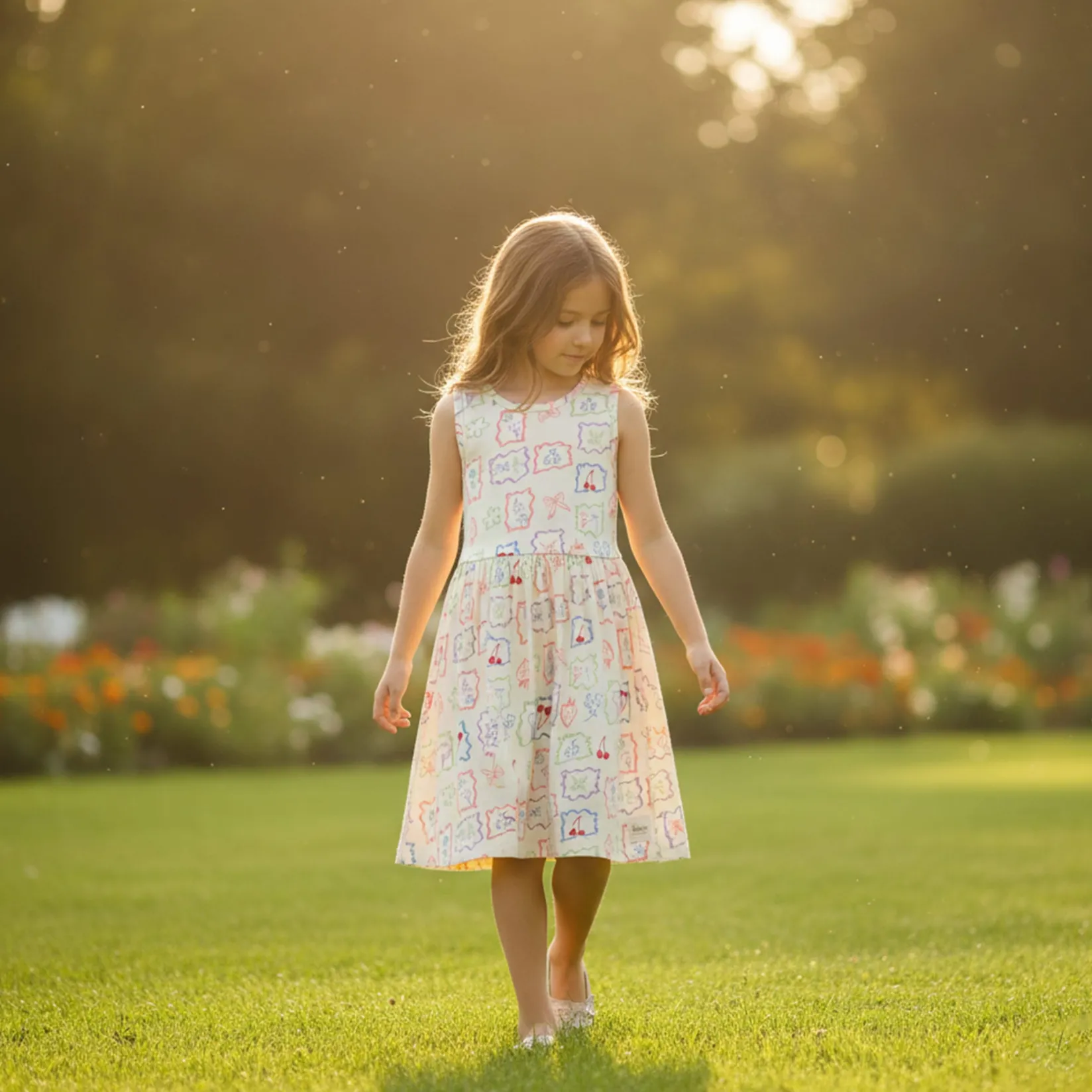 Dresses & Rompers>Camp by Birdz Postcard Dress 2-8y Ivoire