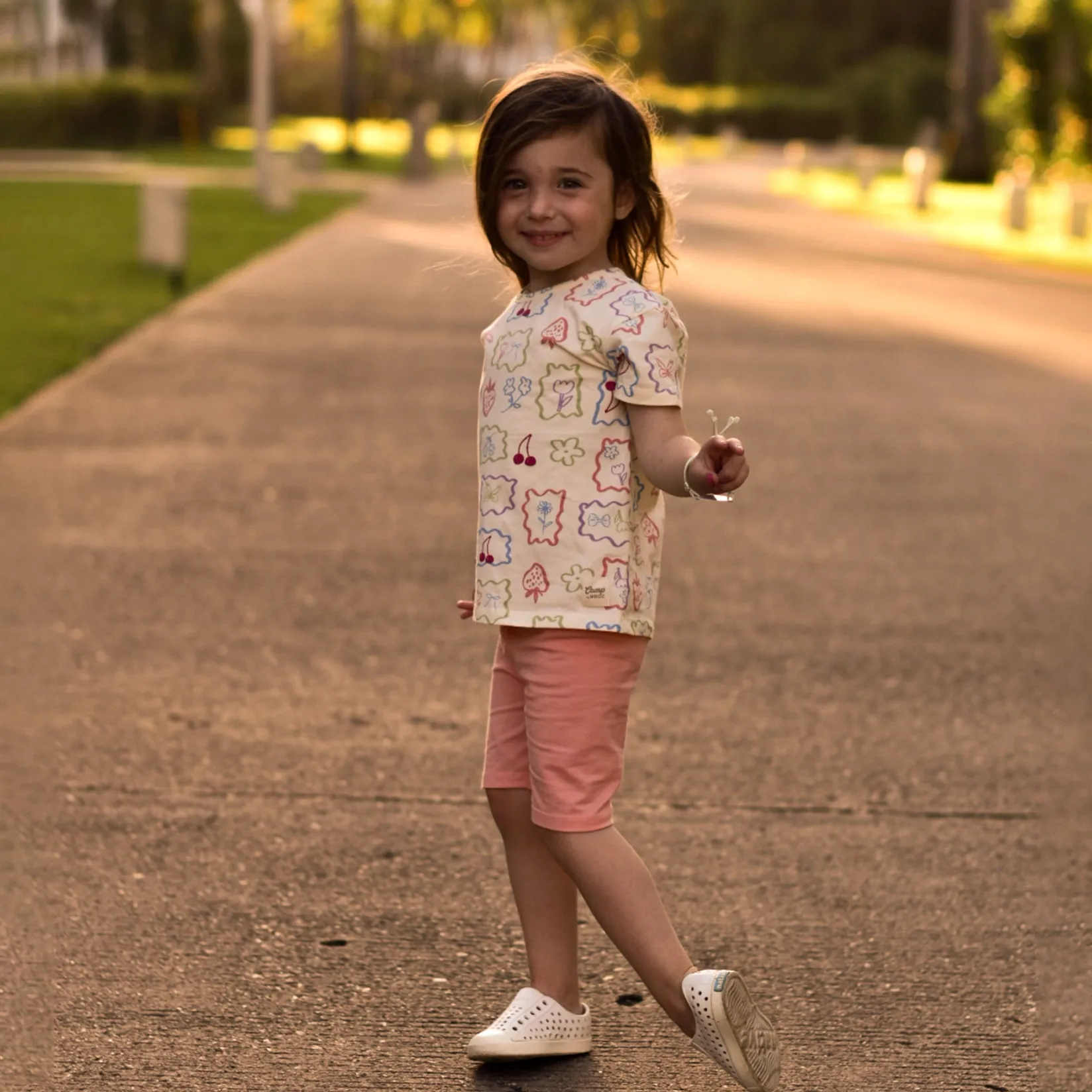 Tops>Camp by Birdz Postcard T-shirt 2-8y Ivoire