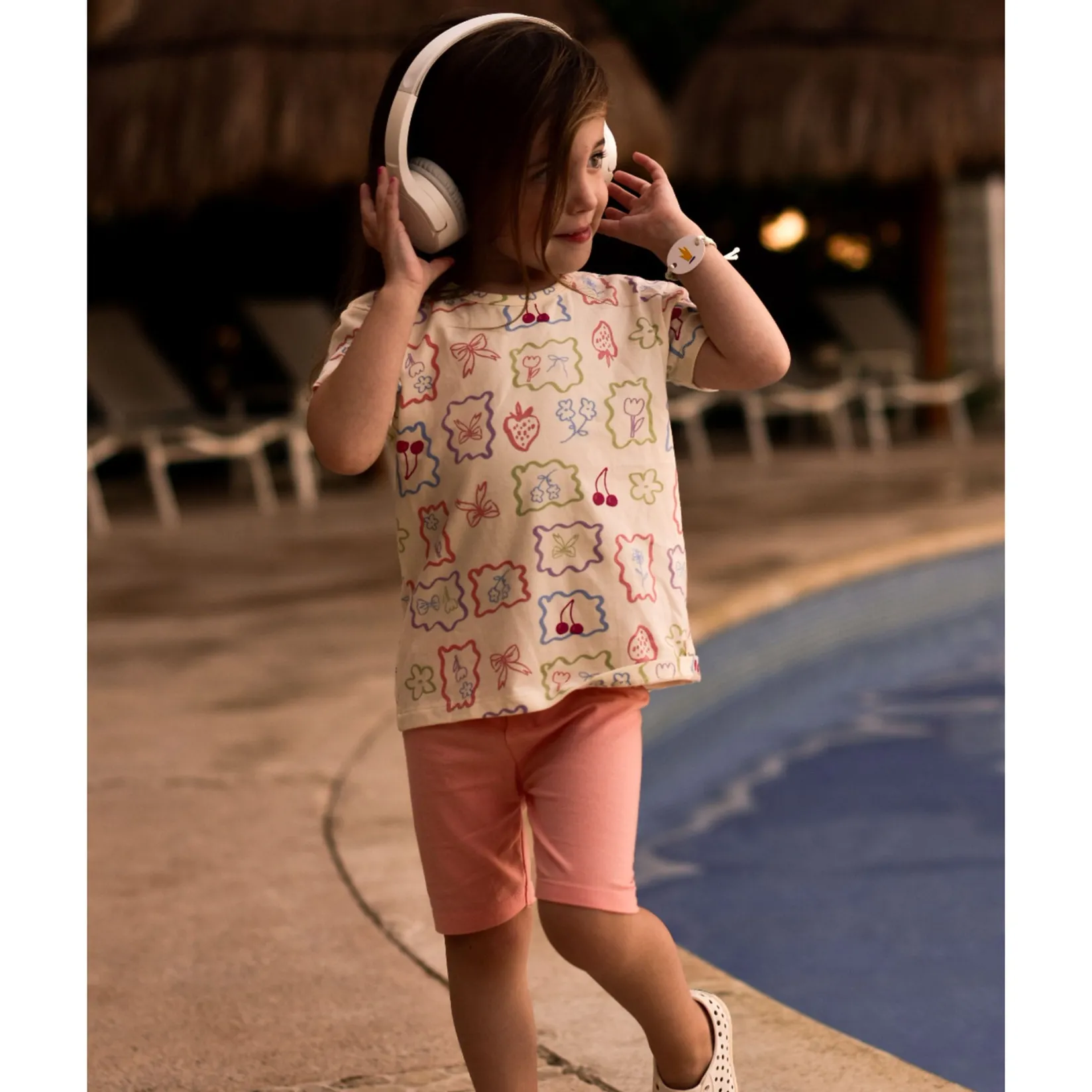 Tops>Camp by Birdz Postcard T-shirt 2-8y Ivoire