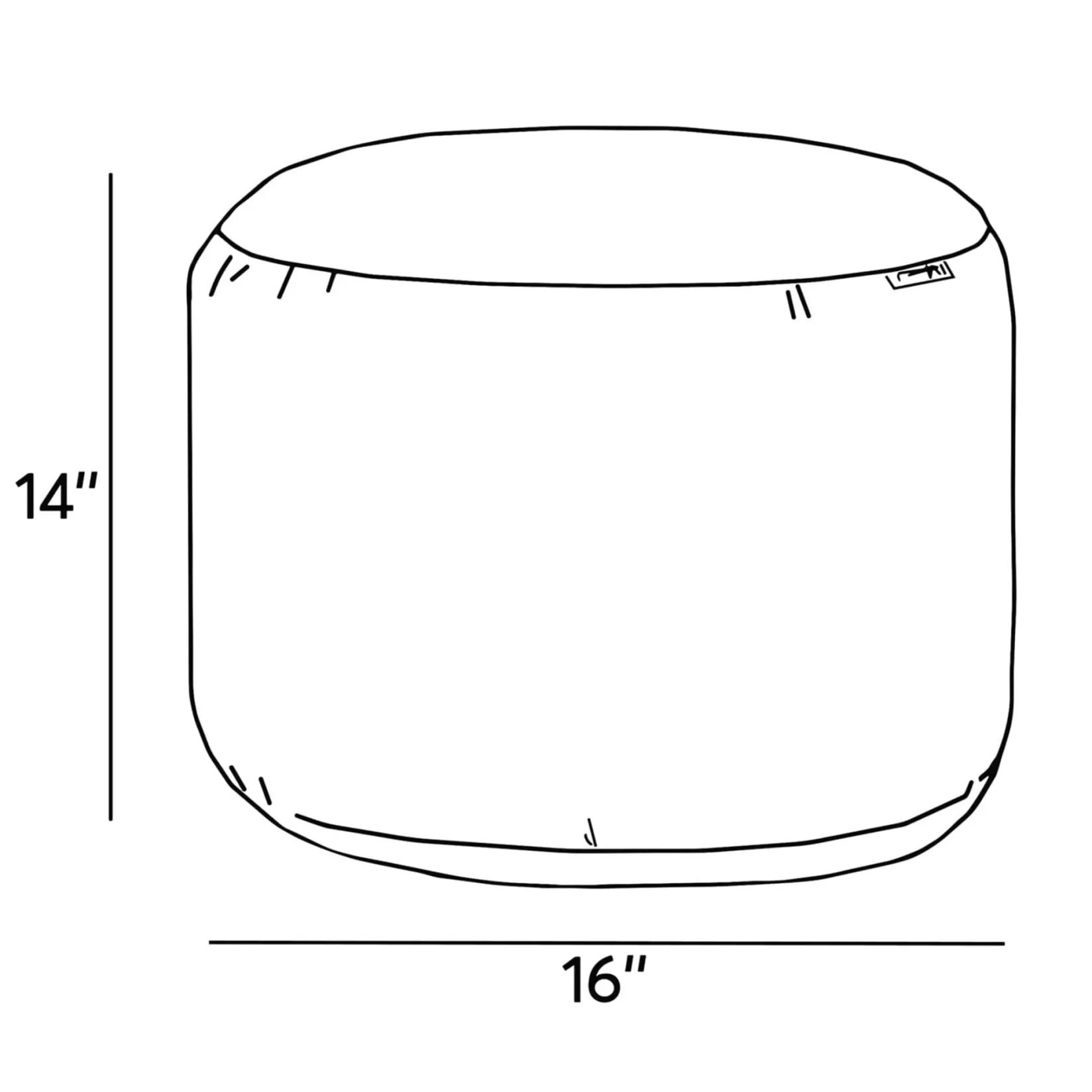 Kid'S Tables & Chairs>Arico Pouf Ottoman - Stone