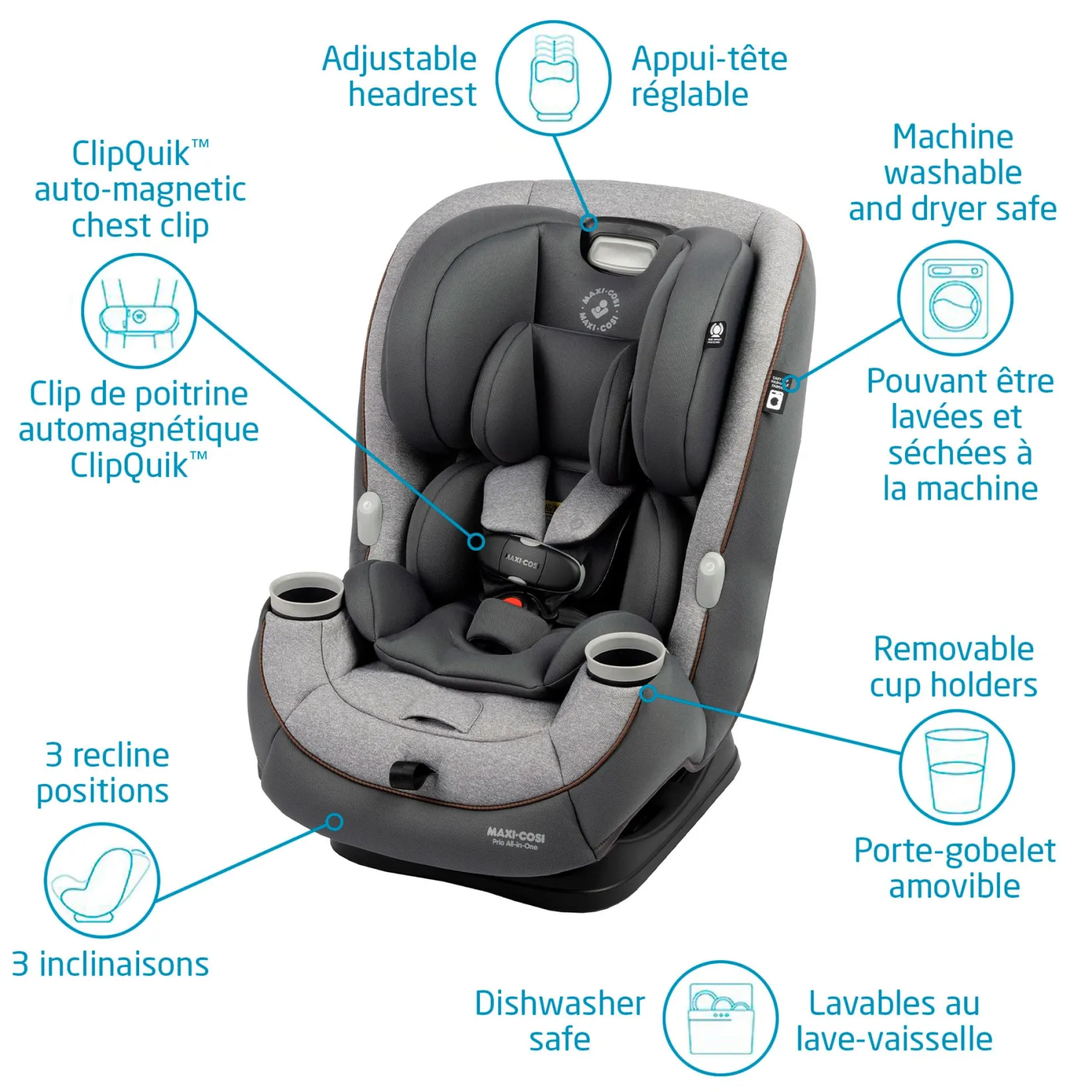Online Pria All-in-One Car Seat 4-100lb - Urban Wonder Kids Car Seats & Booster Seats|Car Seats