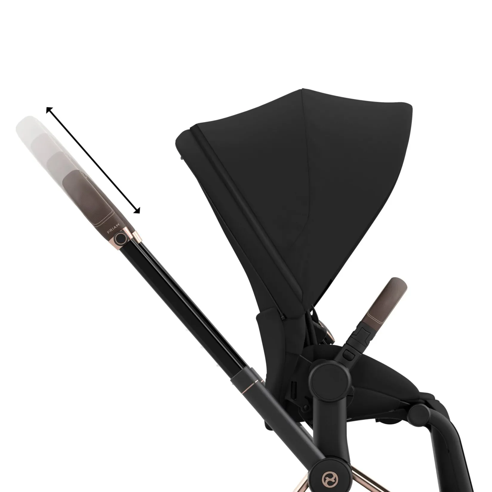 Strollers|Strollers & Trailers>Cybex Priam Rosegold Brown Stroller