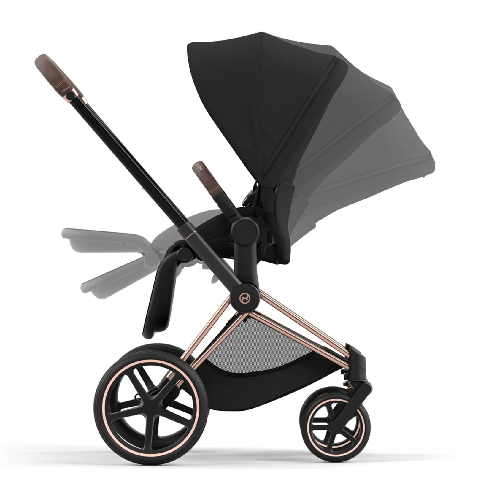 Strollers|Strollers & Trailers>Cybex Priam Rosegold Brown Stroller