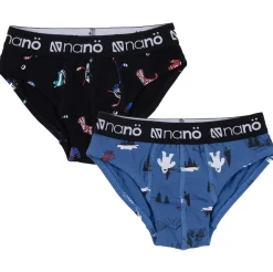 Underwear & Socks>Nano Printed 2pk Briefs 2-7 Black