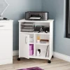 Desk>South Shore Printer Cart - Axess Pure White