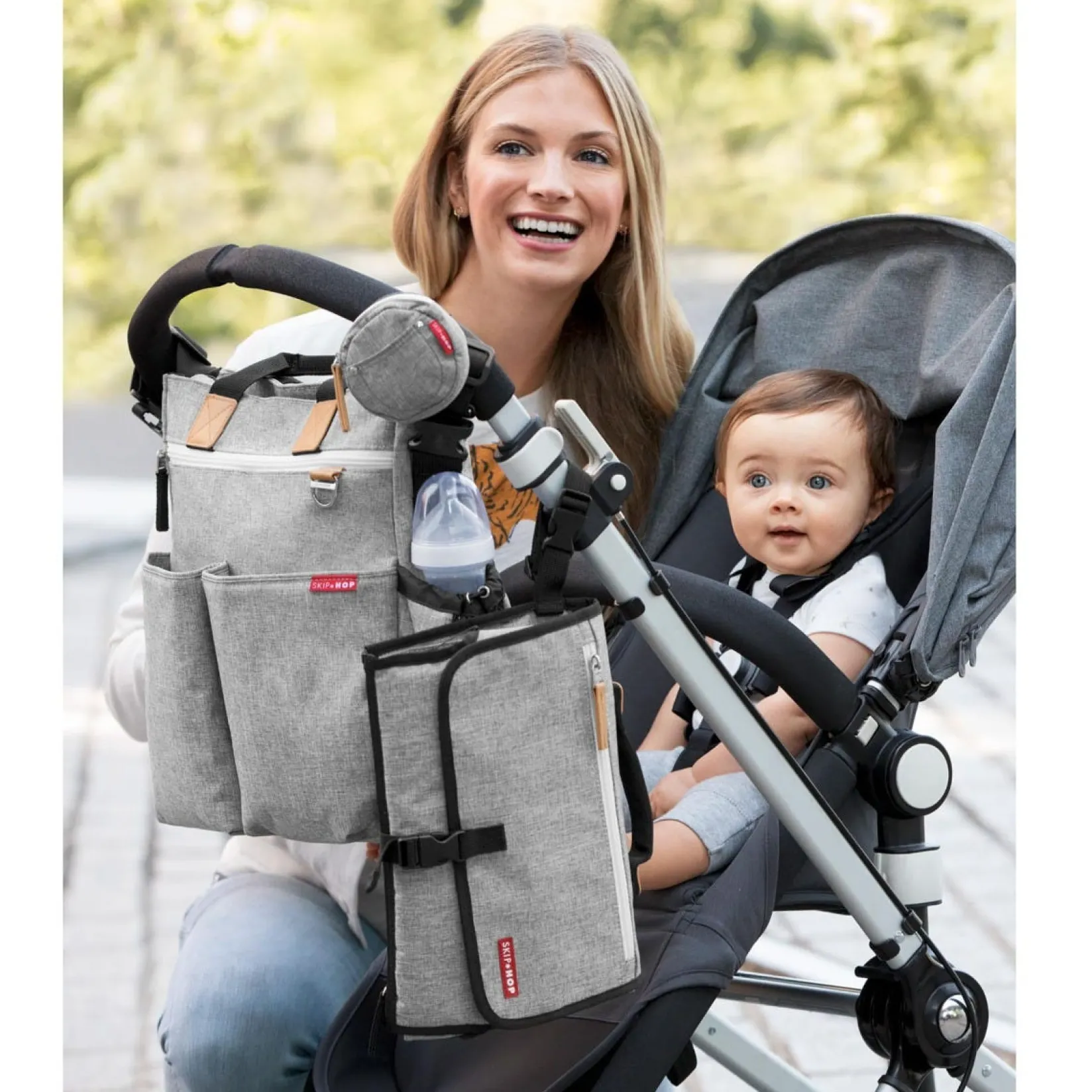 Clearance Pronto Signature Changing Station - Gray Melange Diaper Bags|Diaper Bags