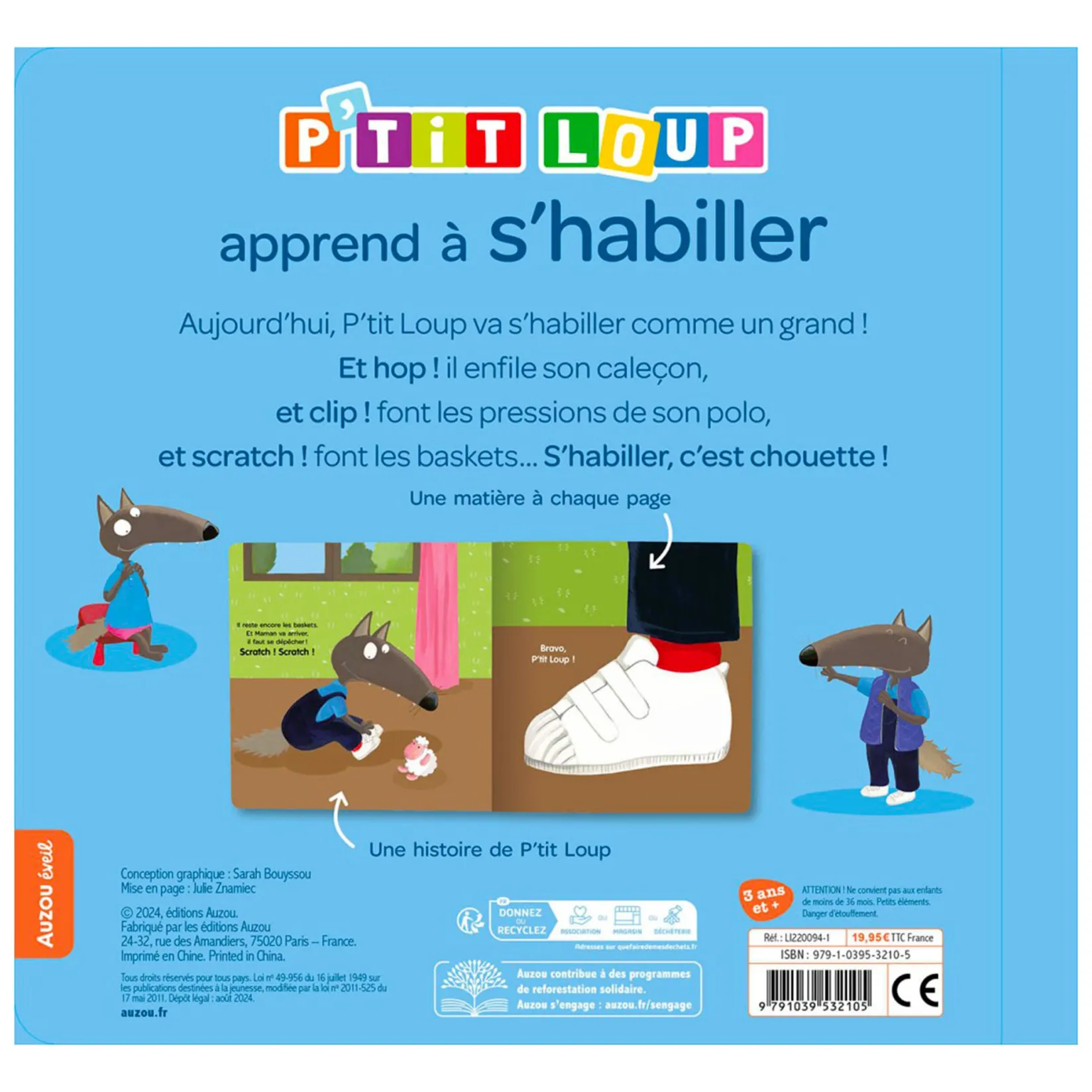 4 Years And Over|2 Years And Over>Auzou Ptit Loup Apprends à s'Habiller