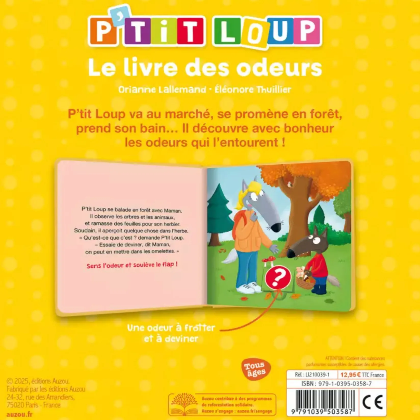 2 Years And Over|Baby 0-2 Years>Auzou P'Tit Loup Le Livre Des Odeurs