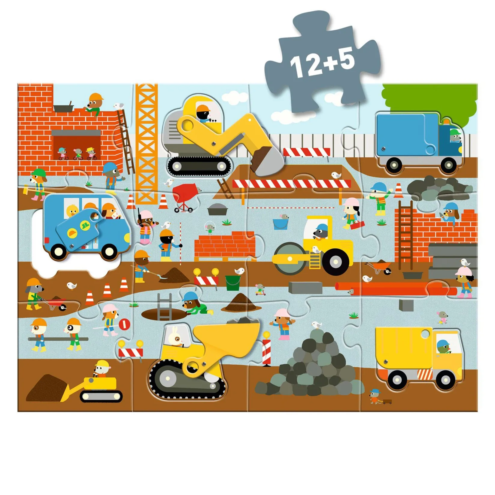Puzzles>Djeco Puzzle - Construction Site