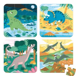 Puzzles>Janod Puzzle 4 in 1 Dinosaurs
