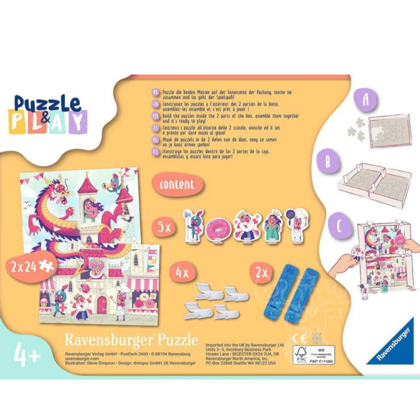 Puzzles>Ravensburger Puzzle & Play - The Donut Dragon