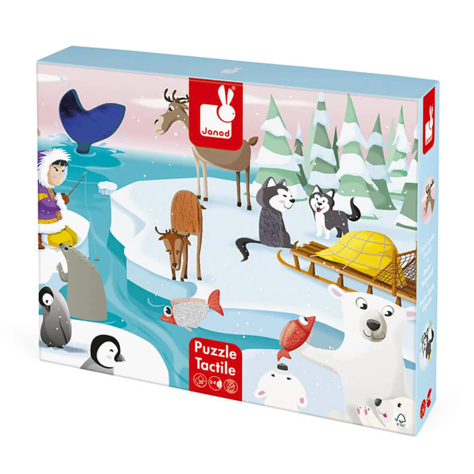 Puzzles>Janod Puzzle Tactile Polar