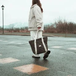 Handbags & Purses|Diaper Bags>Dans Le Sac Quilt Tote bag - Kaki