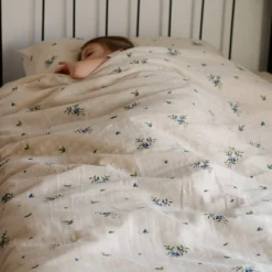 Hot Quilted Comforter & Pillowcase - Muslin Blueberry Kids Comforters & Quilts|Twin Bedding