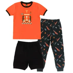 Pajamas & Bathrobes>Nano Race Cars 3 Piece Pajamas 2-12y Red