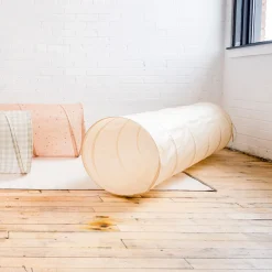 Recycled Fabric Play Tunnel - Beige Kids Tents & Play Mats