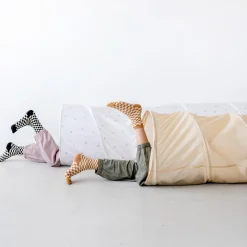 Recycled Fabric Play Tunnel - Beige Kids Tents & Play Mats
