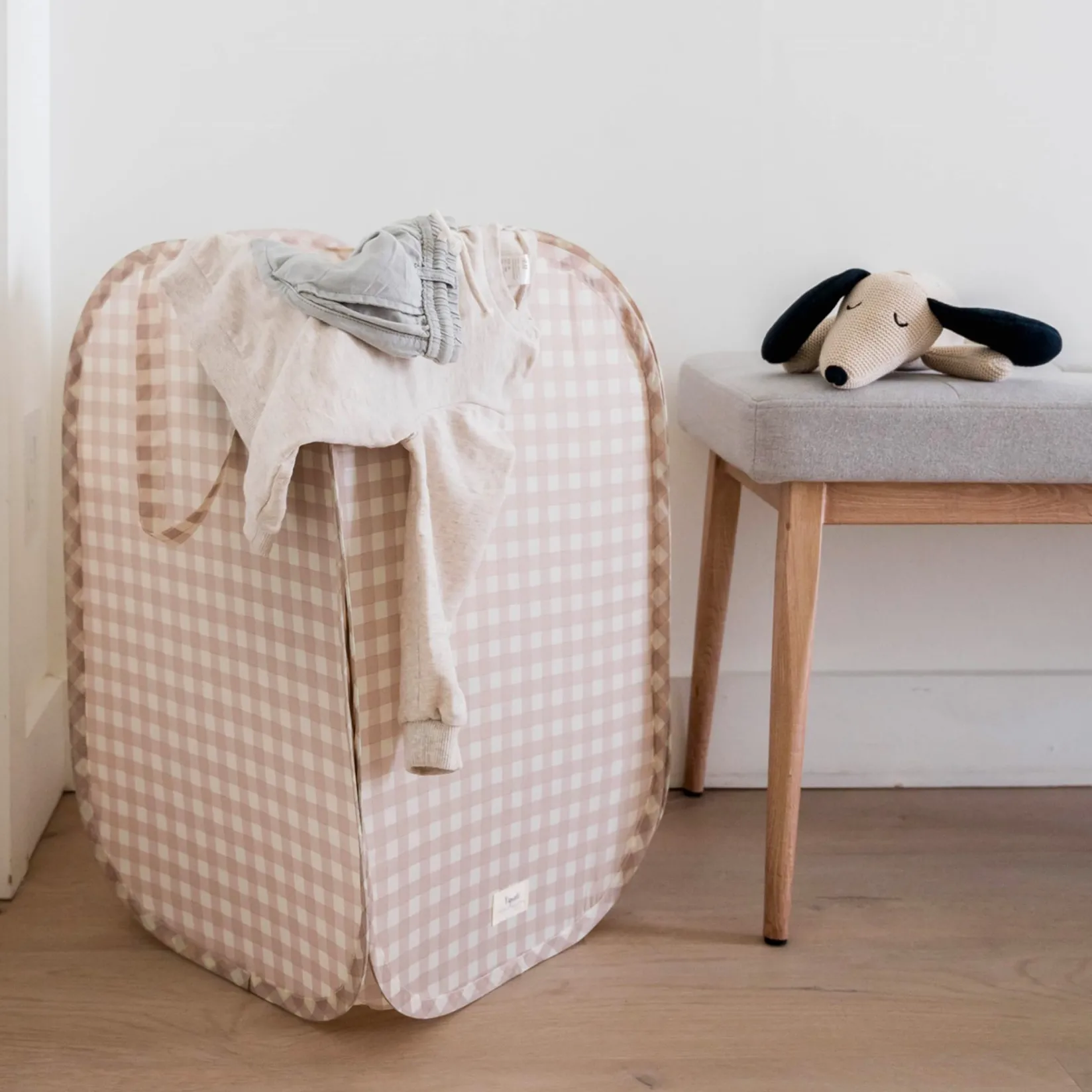 Discount Recycled Pop-Up Laundry Hamper - Gingham Storage