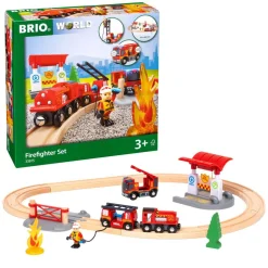 Rescue Firefighter Set - 18-Piece Train Toy Kids Assembly & Construction