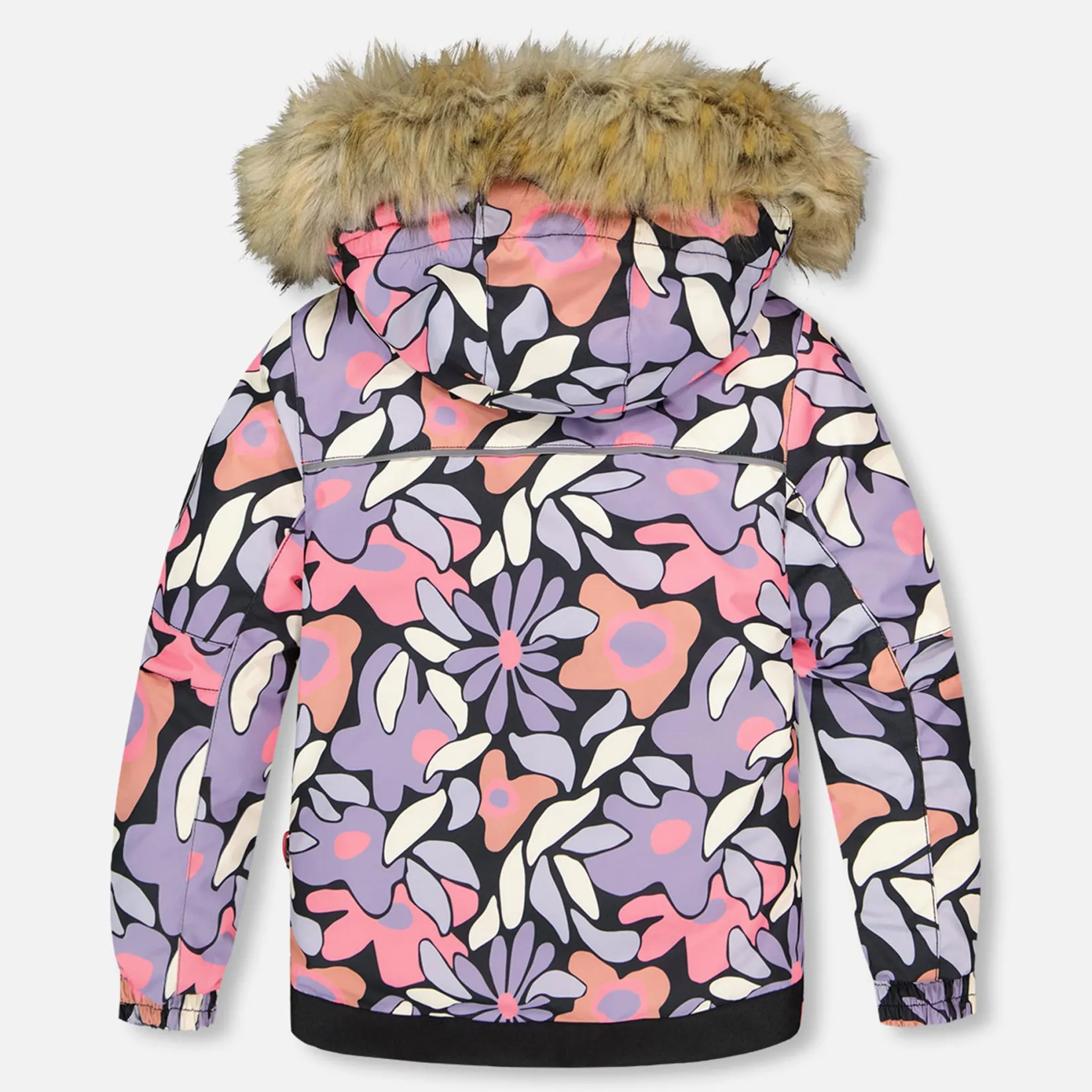 Outerwear|Snowsuits>Deux par Deux Retro Flowers Snowsuit 2-6 Black