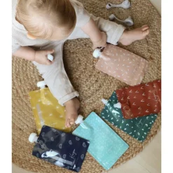 Sale Reusable Food Pouches (6) - Boho Kids Breastfeeding|Snack Bags & Containers