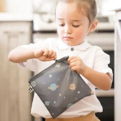 Reusable Snack Bags 5 Pack - Space Kids Snack Bags & Containers|Tableware