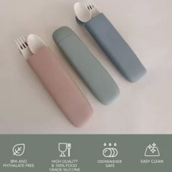 Sale Reusable Utensil Set & Carry Case - Blush Kids Breastfeeding|Tableware