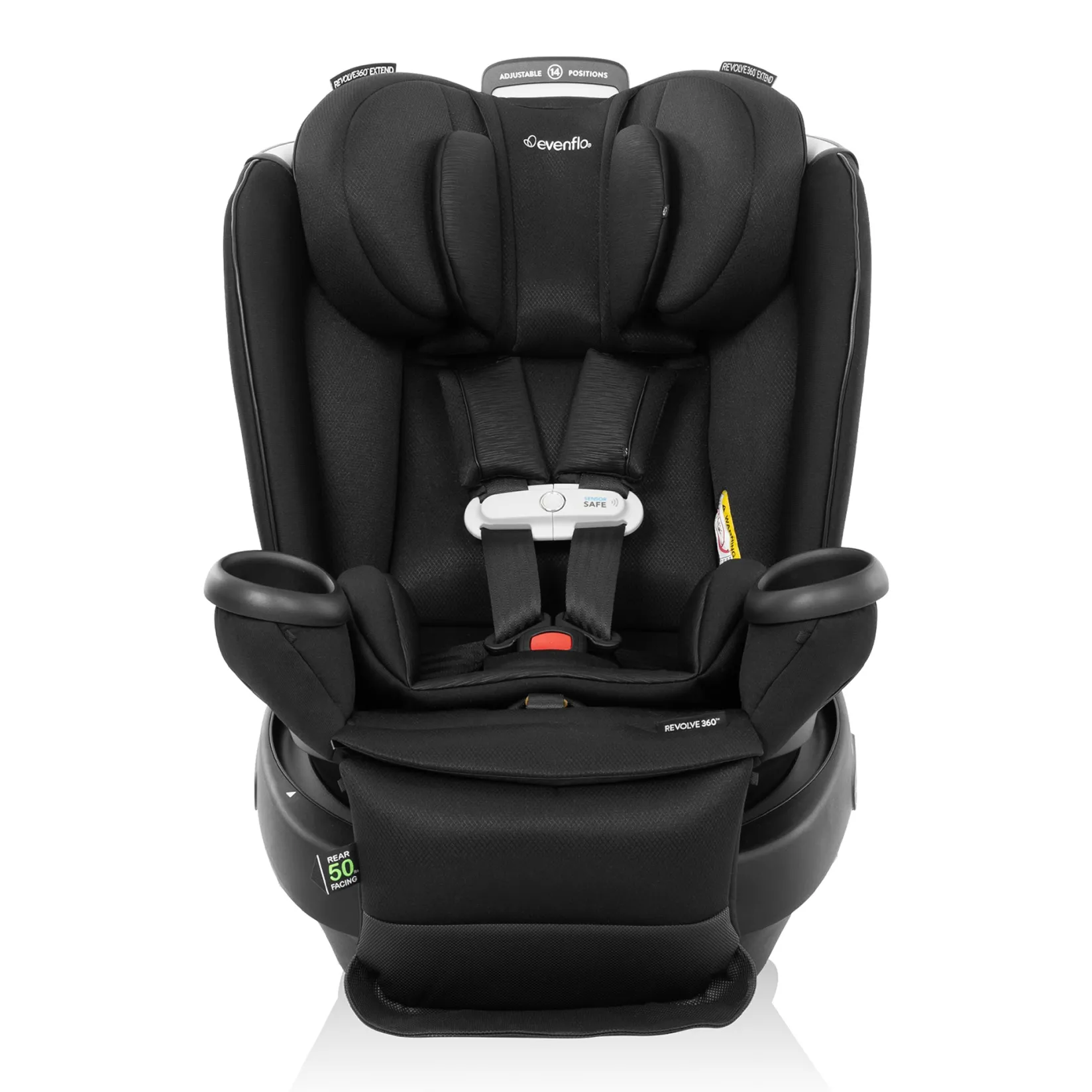 Car Seats & Booster Seats|Car Seats>Evenflo Revolve360 Extend All-in-One Rotating Car Seat with SensorSafe - Onyx