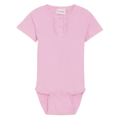 Bodysuits>Minymo Rib Bodysuit 6-24m Pink