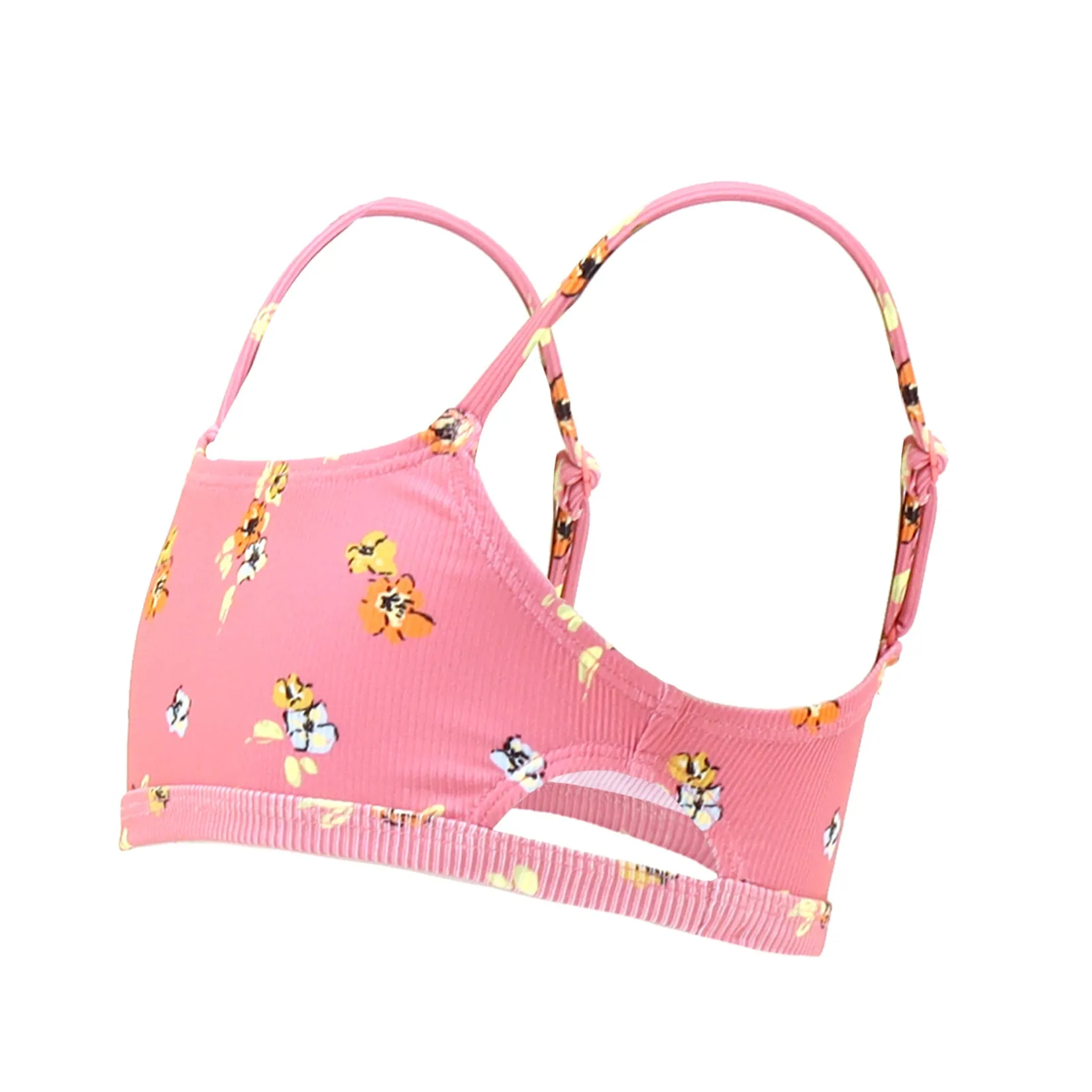 Rib Flowers Bikini 3-14y Kids Swimsuits