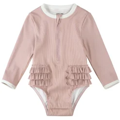 Swimsuits>Petit Lem Ribbed UV Long Sleeve Swimsuit 2-6y Lilac