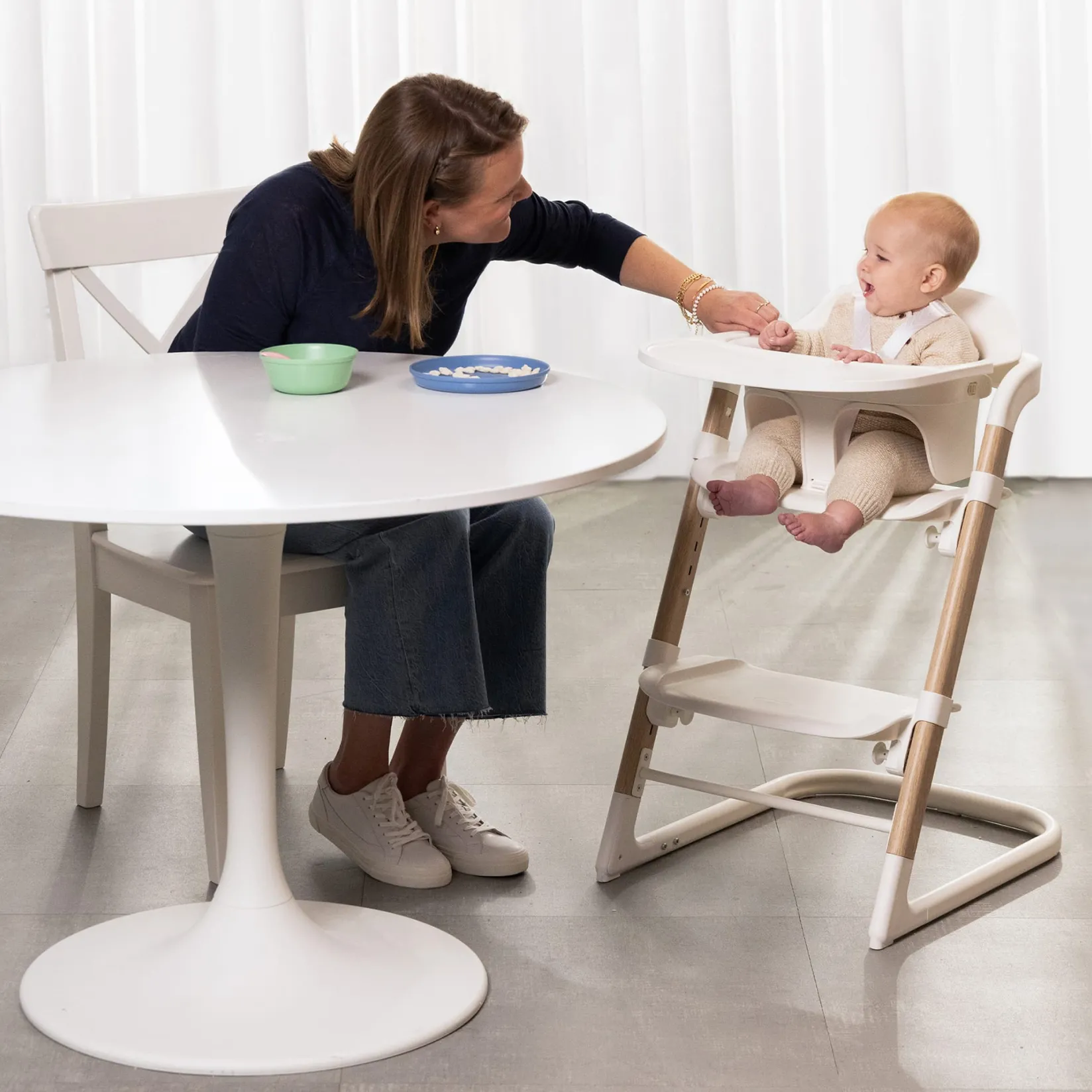 New RightSeat Multistage 3-IN-1 High Chair - Sea Salt White High Chairs & Booster Seats|High Chairs & Booster Seats